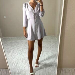 Aritzia Babaton Long Sleeve Button Down Mini Dress